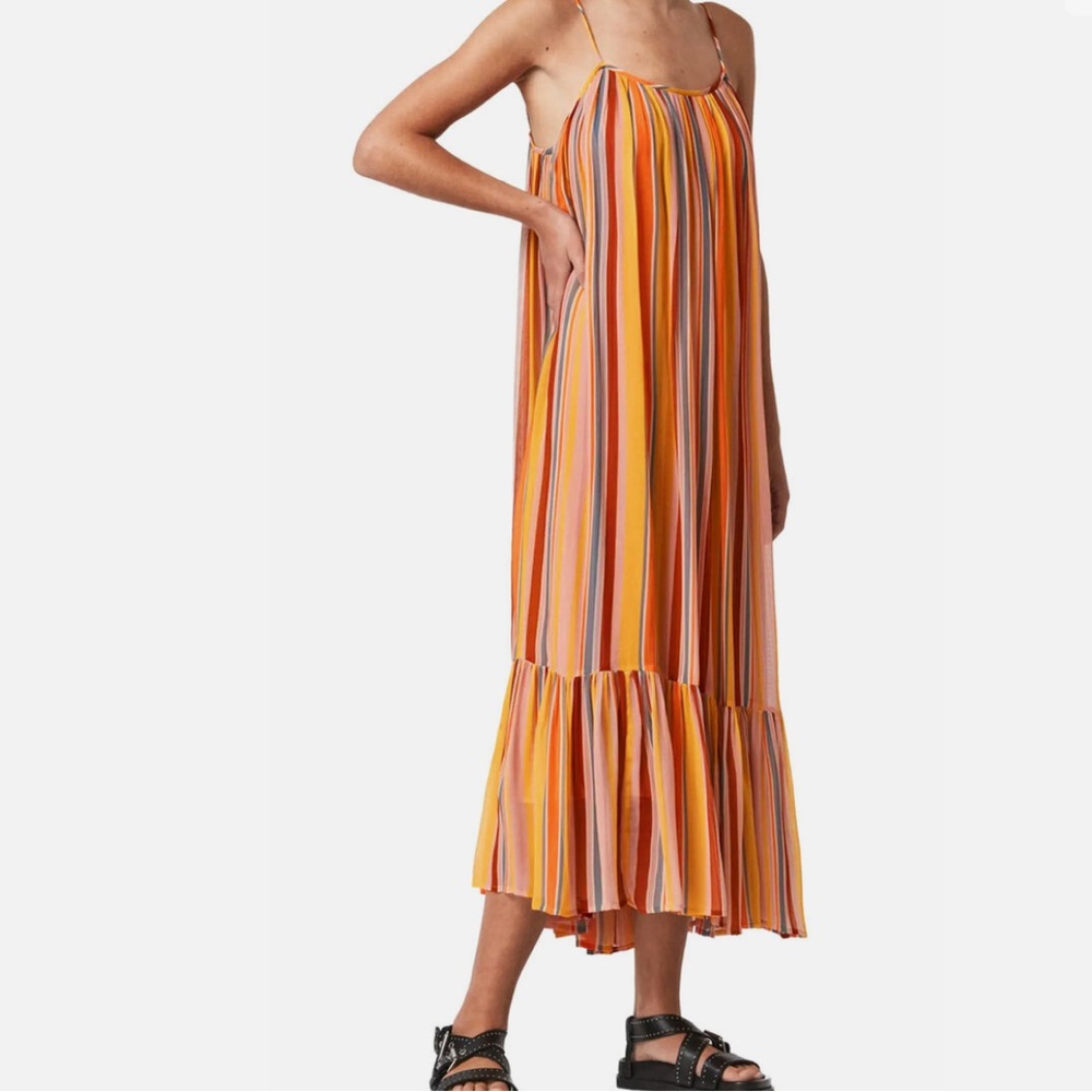 Paola Striped Sleeveless Dress